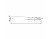 VHM-Bohrer Ø 8,1 mm IK 140° 3xD spiralgen. Uni P/M/K/N